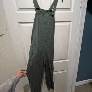 Universal Threads Olive Green Linen Jumpsuit Size S